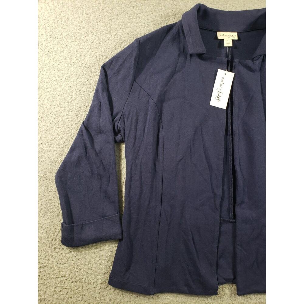 Maison Jules Blazer Women's Large Blue Professional Workwear Jacket Stretch NWT - Picture 2 of 11
